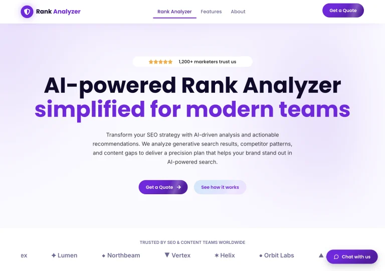 Rank Analyzer: AI SEO Platform & Chatbot